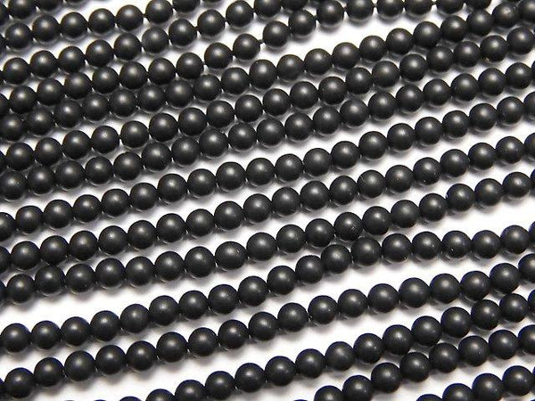 [Video] Frost Onyx Round 2-2.5mm 1strand beads (aprx.15inch / 37cm)