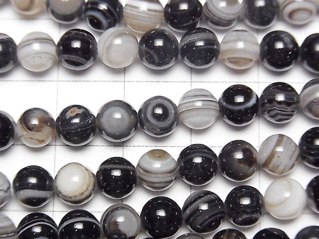 [Video]Tibetan Agate (Eye Agate) Round 6mm 1strand beads (aprx.15inch/37cm)