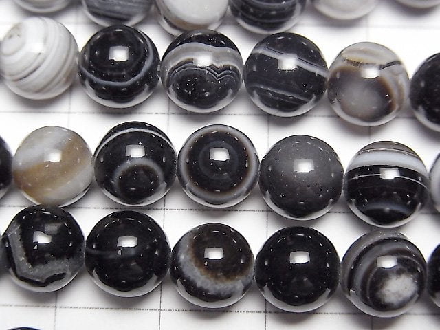 [Video]Tibetan Agate (Eye Agate) Round 8mm 1strand beads (aprx.15inch/36cm)