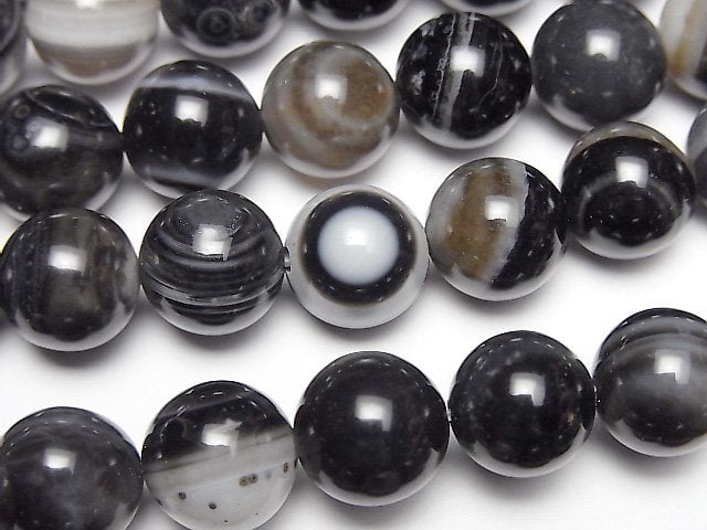 [Video]Tibetan Agate (Eye Agate) Round 10mm 1strand beads (aprx.15inch/37cm)
