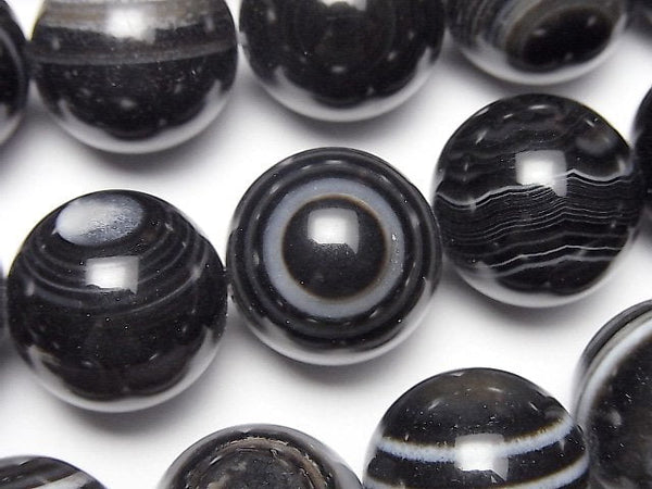 [Video] Tibetan Agate (Eye Agate) Round 18mm half or 1strand beads (aprx.14inch/35cm)