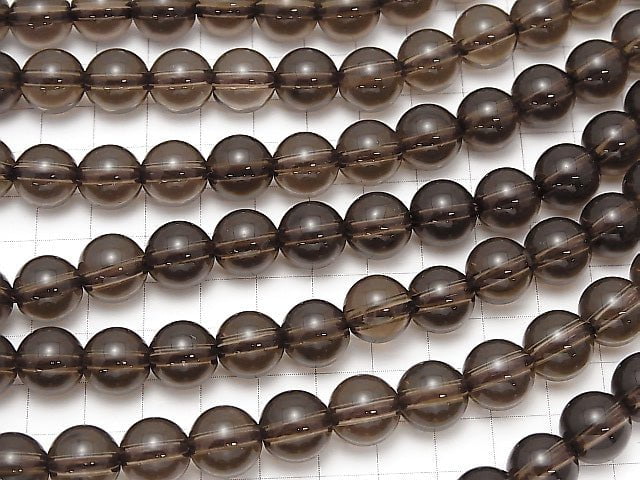 Smoky Quartz AAA Round 12mm [2mm hole] 1/4 or 1strand beads (aprx.15inch/36cm)