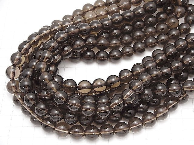 Smoky Quartz AAA Round 12mm [2mm hole] 1/4 or 1strand beads (aprx.15inch/36cm)