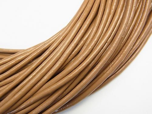 Europe Leather Cord Round wire [1 mm] [1.5 mm] [2 mm] tan 1 rool (20 m)