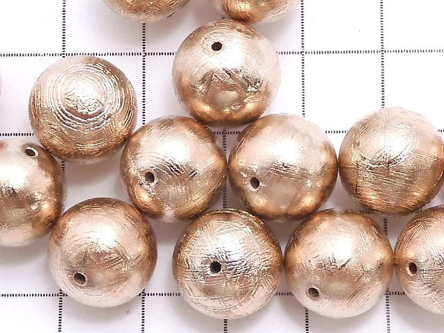 [Video]Meteorite (Muonionalusta) Round 12mm Pink Gold 1pc