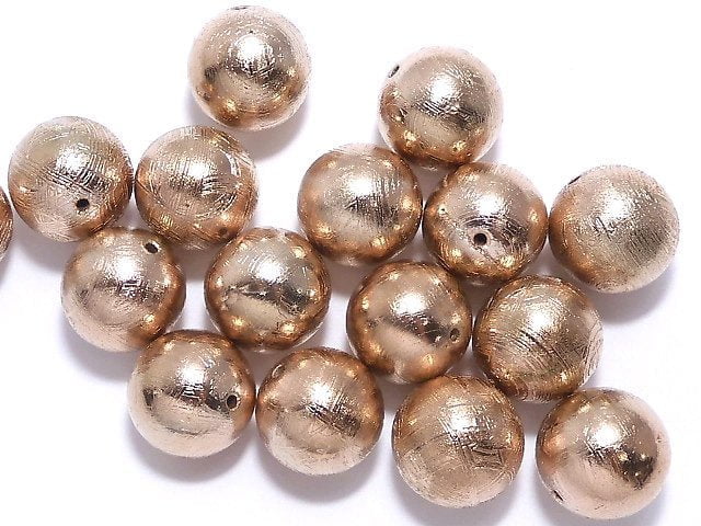 [Video]Meteorite (Muonionalusta) Round 12mm Pink Gold 1pc