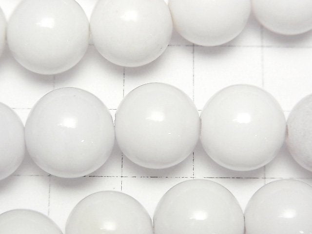 [Video] White Onyx AAA- Round 12mm [2mm hole] half or 1strand beads (aprx.15inch/36cm)