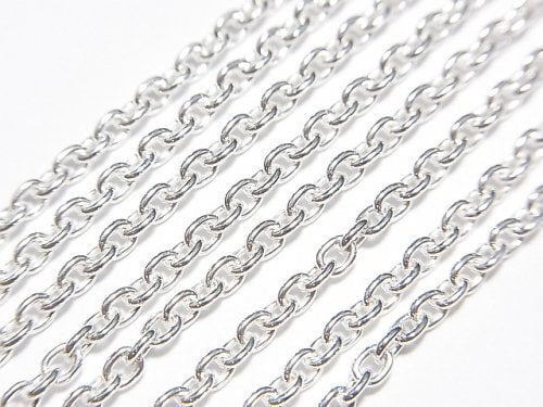 Silver925 Cable Chain 2.3mm Pure Silver Finish [18cm][38cm][40cm][45cm][50cm][60cm] Necklace 1pc