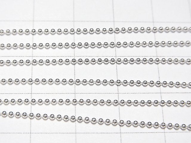 Silver925 Ball Chain 1.2mm Sterling Silver Finish [38cm][40cm][45cm][50cm] Necklace 1pc