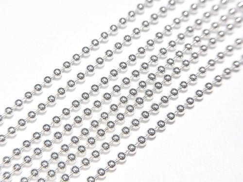 Silver925 Ball Chain 1.5mm Pure Silver Finish [38cm][40cm][45cm][50cm] Necklace 1pc
