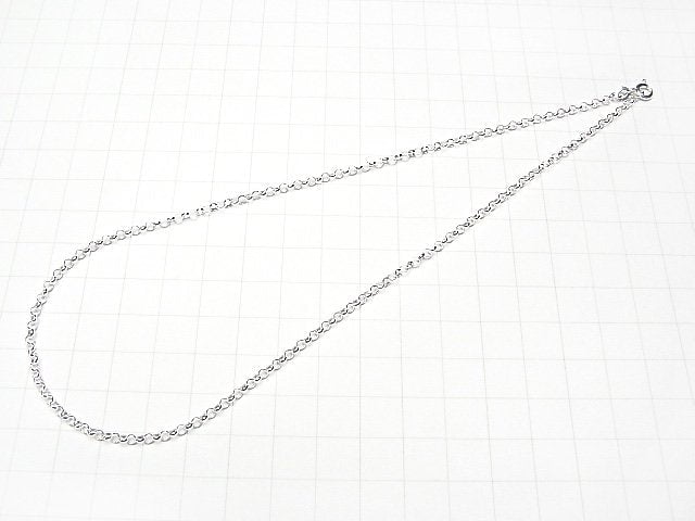 Silver925 Rolo Chain 2.5mm Sterling Silver Finish [38cm][40cm][45cm][50cm][60cm] Necklace 1pc