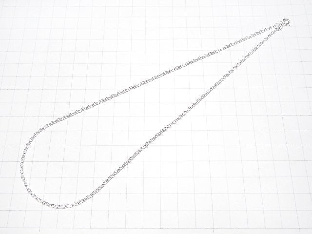 Silver925 Long Rolo Chain 2mm Pure Silver Finish [40cm][45cm][50cm][60cm] Necklace 1pc