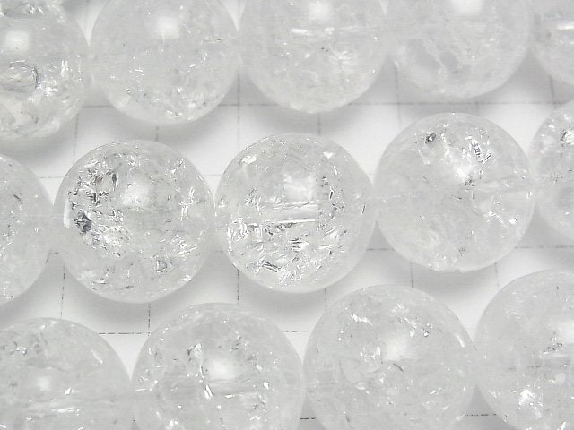 Cracked Crystal  Round 18mm 1/4 or 1strand beads (aprx.15inch/37cm)