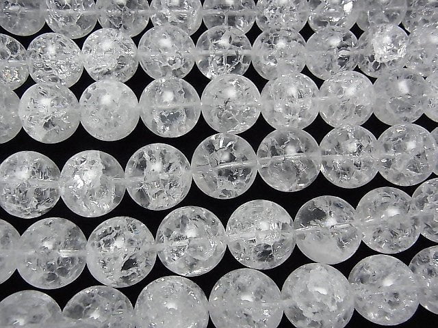 Cracked Crystal  Round 18mm 1/4 or 1strand beads (aprx.15inch/37cm)