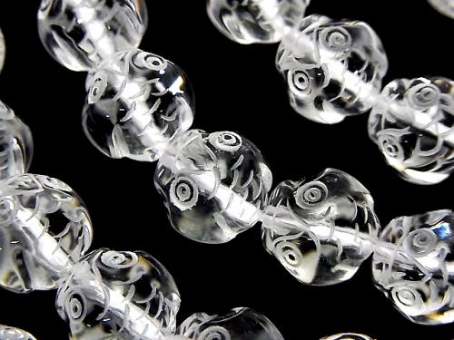 Crystal AAA Vertical Hole Owl Carving 8mm, 10mm, 12mm 1/4 or strand (aprx.15inch / 36cm)