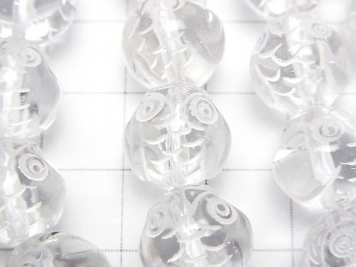 Crystal AAA Vertical Hole Owl Carving 8mm, 10mm, 12mm 1/4 or strand (aprx.15inch / 36cm)