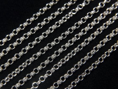 Silver925 Rolo Chain 2.0mm Rhodium Plated [38cm][40cm][45cm][50cm][60cm] Necklace 1pc