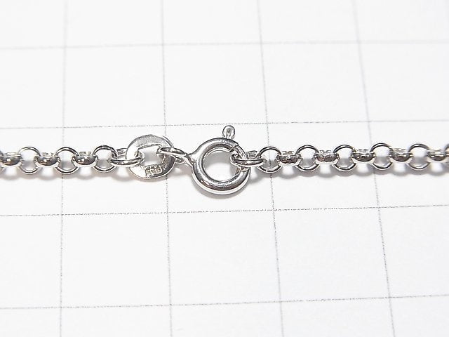 Silver925 Rolo Chain 2.7mm Rhodium Plated [38cm][40cm][45cm][60cm] Necklace 1pc