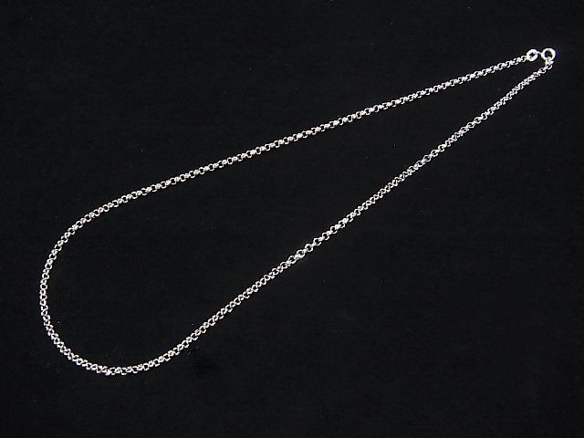 Silver925 Rolo Chain 2.7mm Rhodium Plated [38cm][40cm][45cm][60cm] Necklace 1pc