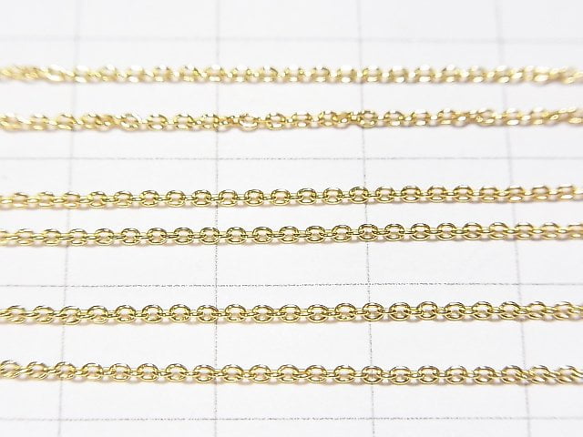 Silver925 Cable Chain 1.1mm 18KGP [38cm][40cm][45cm][50cm][60cm][75cm] Necklace 1pc