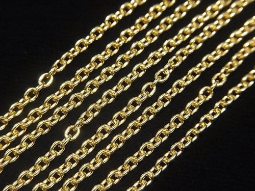 Silver925 Cable Chain 2mm 18KGP [38cm][40cm][45cm][50cm][60cm] Necklace 1pc