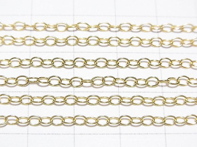 Silver925 Long Cable Chain 2.5mm 18KGP [38cm][40cm][45cm][50cm][60cm] Necklace 1pc