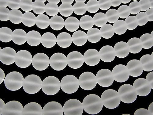 Frosted Quartz AAA Round 12mm half or 1strand beads (aprx.15inch/36cm)