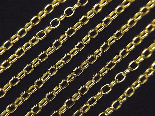 Silver925 Long Rolo Chain Necklace 2mm 18KGP [38cm][40cm][45cm][50cm][60cm] Necklace 1pc