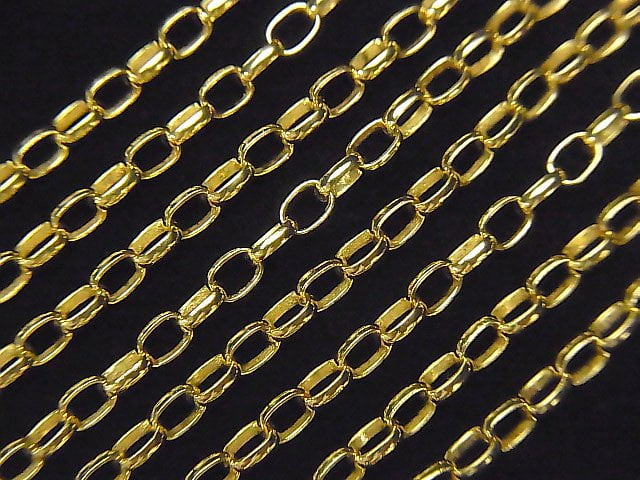 Silver925 Long Rolo Chain Necklace 2.5mm 18KGP [38cm][40cm][45cm][50cm][60cm] Necklace 1pc