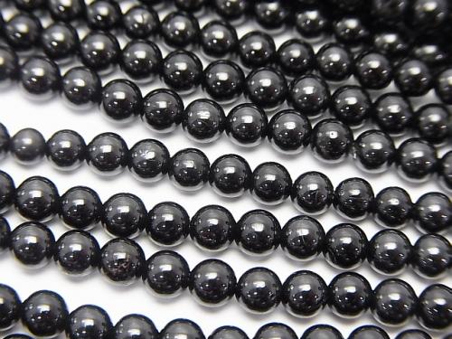 1strand $13.99! Black Spinel AAA Round 4mm 1strand (aprx.15inch / 38cm)