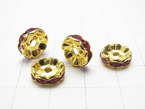 Asfor Roundel [Rose x Gold] flower pattern 4-10 mm 100 pcs $9.79