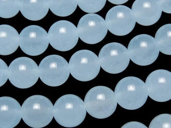 Light Blue Jade Round 8mm 1strand beads (aprx.15inch/36cm)