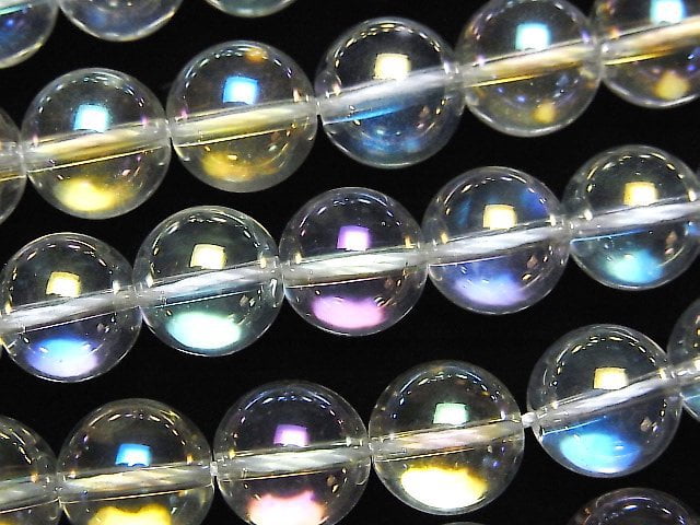 [Video] Aqua Crystal Round 10mm half or 1strand beads (aprx.15inch/38cm)