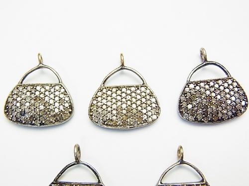 Diamond Handbag (Bag) Motif Charm 14x16x2 Silver925 1pc $79.99!