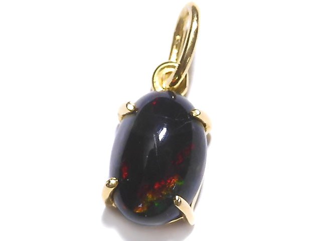 [Video] [One of a kind] High Quality Ethiopian Black Opal AAA Pendant 18KGP NO.65