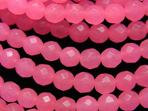 1strand $6.79! Pink Jade 64Faceted Round 6mm 1strand (aprx.15inch / 37cm)