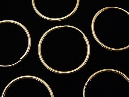 14KGF hoop earrings [10mm][12mm][14mm][17mm][20mm][24mm][30mm] 1pair $3.99- !