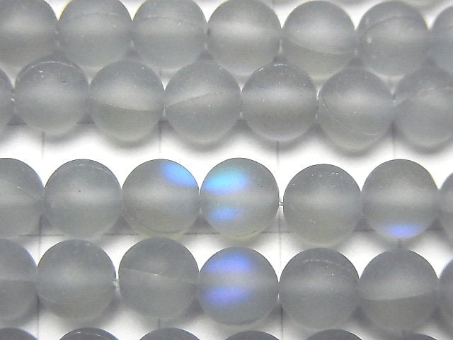 Frost Blue Luna Flash Round 6mm 1strand beads (aprx.15inch/37cm)