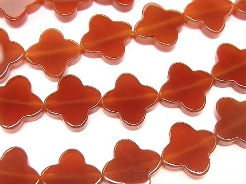 Red Agate AAA Flower Motif 12x12x3mm half or 1strand beads (aprx.15inch / 38cm)