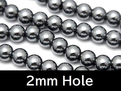 1strand $2.79! Hematite Round 6mm [2mm hole] 1strand beads (aprx.15inch / 38cm)