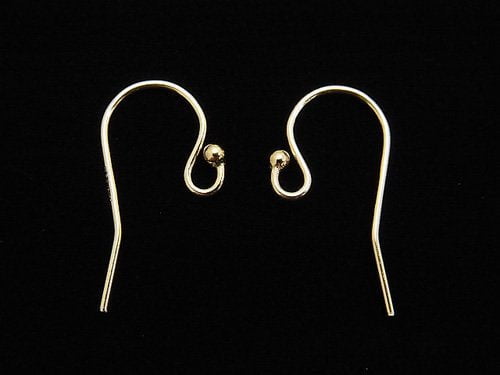14KGF Earwire (with ball) 20x10mm 1pair
