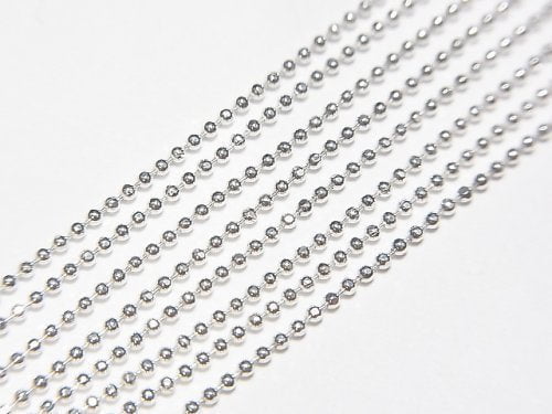 Silver925 Cut Ball Chain 1.0mm Sterling Silver Finish [40cm][45cm][50cm][75cm] Necklace 1pc