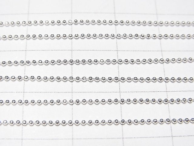 Silver925 Cut Ball Chain 1.0mm Sterling Silver Finish [40cm][45cm][50cm][75cm] Necklace 1pc