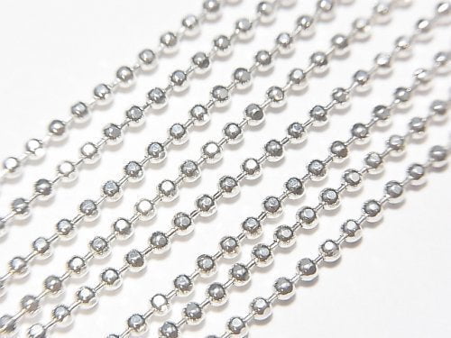 Silver925 Cut Ball Chain 1.8mm Pure Silver Finish [38cm][40cm][45cm][60cm] Necklace 1pc