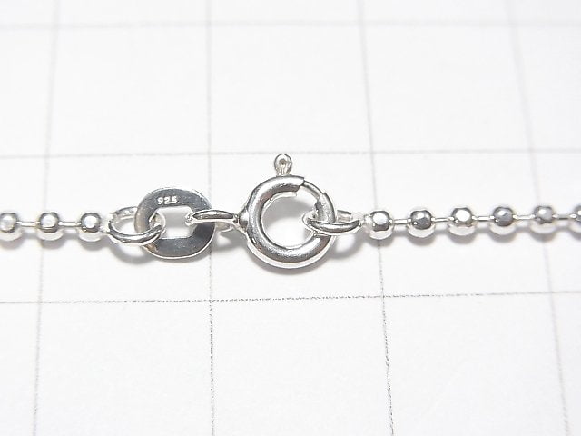 Silver925 Cut Ball Chain 1.8mm Pure Silver Finish [38cm][40cm][45cm][60cm] Necklace 1pc