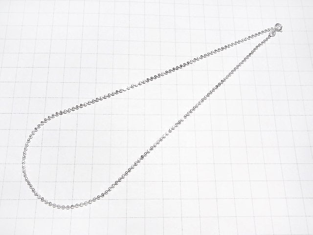 Silver925 Cut Ball Chain 2mm Pure Silver Finish [38cm][40cm][45cm][50cm] Necklace 1pc
