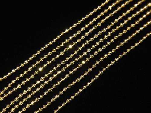 Silver925 Cut Ball Chain 1.0mm 18KGP [40cm][45cm][50cm] Necklace 1pc