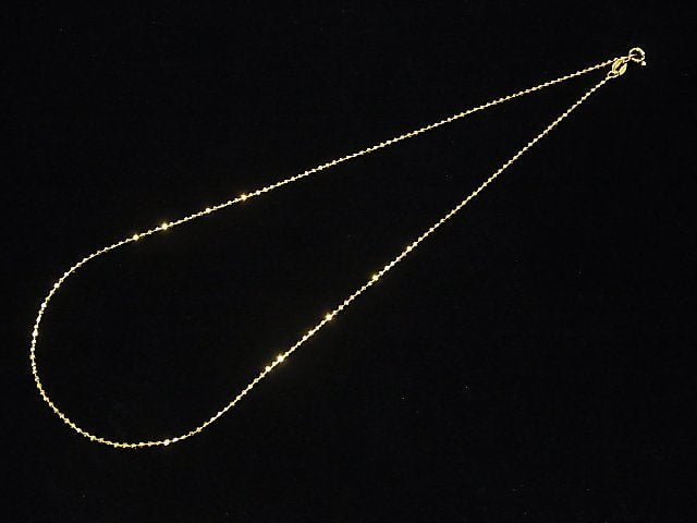 Silver925 Cut Ball Chain 1.5mm 18KGP [38cm][40cm][45cm][50cm] Necklace 1pc