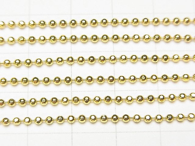Silver925 Cut Ball Chain 1.8mm 18KGP [38cm][40cm][45cm][50cm][60cm] Necklace 1pc