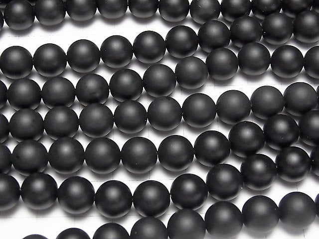 [Video] Sale! Frost Onyx Round 10mm 1strand beads (aprx.15inch / 36cm)